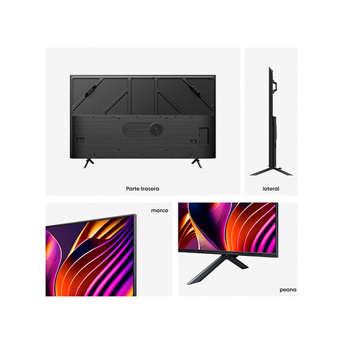 Televisión 254cm (100) QLED PRO HISENSE 100E7NQ, Gaming, 4K, VIDAA, WIFI, color negro.