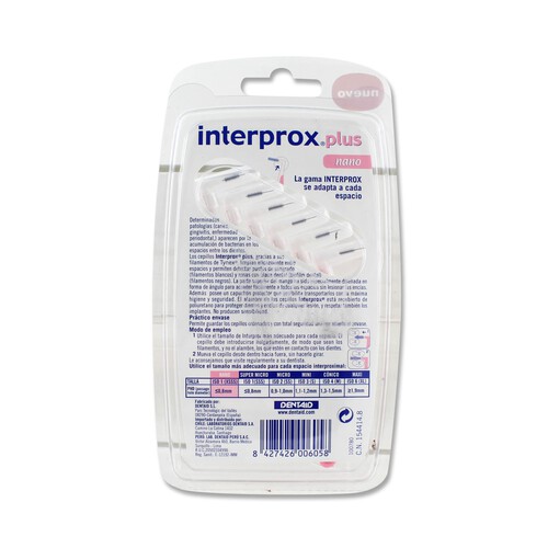 INTERPROX Cepillo interdental nano INTERPROX Plus 6 uds.