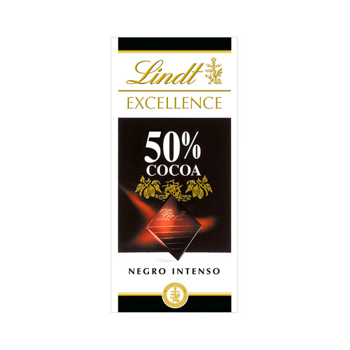 LINDT Excellence Chocolate negro 50% cacao 100 g.