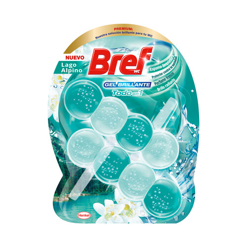 BREF Pastillas limpiadoras de baño de gel 2x42 g.