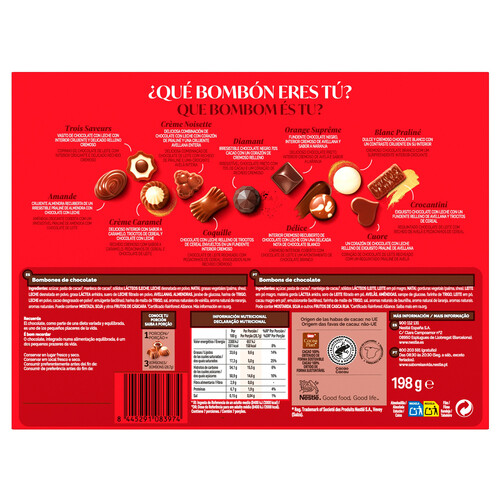 NESTLÉ Bombones caja roja estuche 198 g