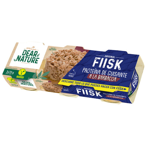 FIISK Proteina de guisante a la barbacoa 3 uds, 70 g.