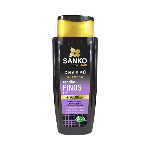 SANKO + Volumen Champú con Natura-tec Abysoft para cabellos finos 270 ml.