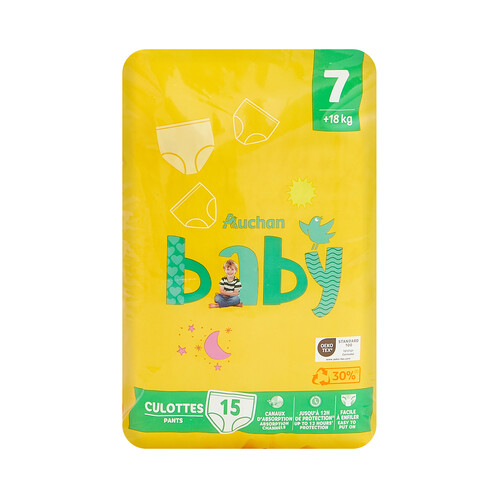 PRODUCTO ALCAMPO Baby Pants (braguitas) de aprendizaje talla 7 (+18 kg) 15 uds.