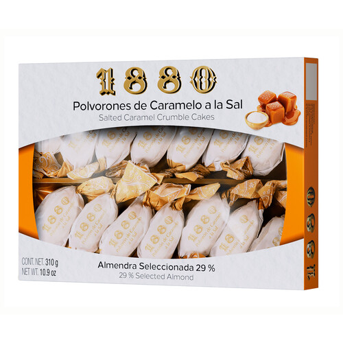 1880 Polvorones de caramelo a la sal 310 g.