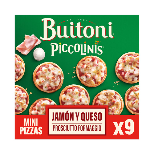 PICCOLINIS de Buitoni Minipizzas  de jamón y queso 9 x 30 g.