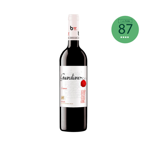 GUARDIANO Vino tinto crianza con D. O. Ca. Rioja botella 75 cl.