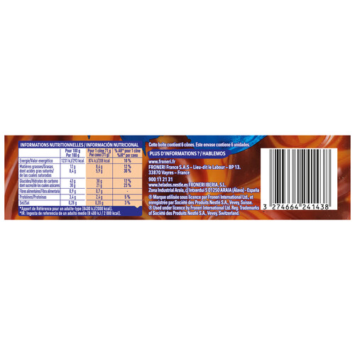 EXTRÈME de Nestlé Conos de helado de chocolate y caramelo toffee 6 x 110 ml.