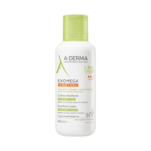 A.DERMA Exomega control Crema emoliente antiirritación 400 ml.