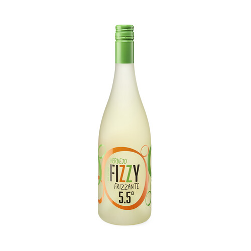 FIZZY Vino blanco Verdejo espumoso, con baja graduación alcohólica (5.5) botella 75 cl.