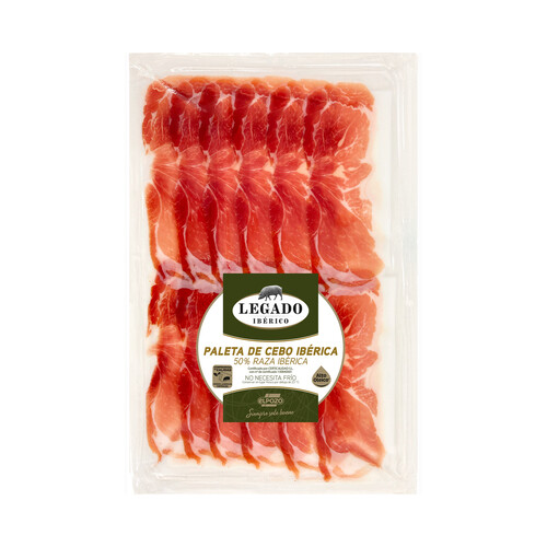 LEGADO IBÉRICO de El Pozo Paleta de cebo ibérica (50% raza ibérica), cortada en lonchas 100 g.