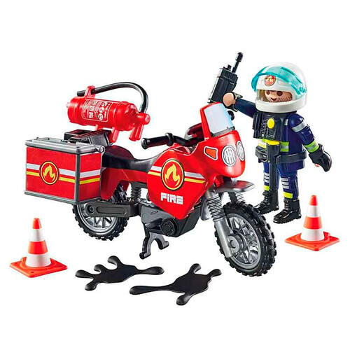 PLAYMOBIL Action Heroes Moto de Bomberos