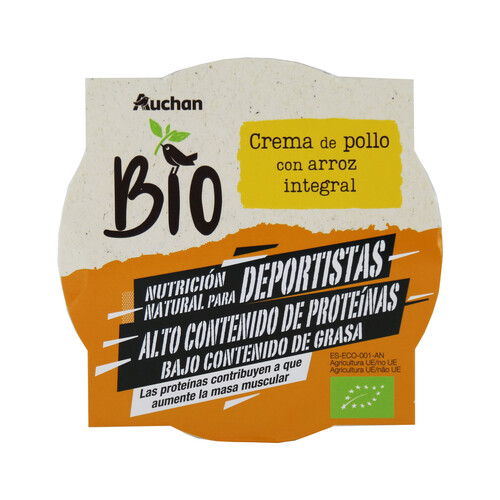 Crema de pollo con arroz integral ALCAMPO ECOLÓGICO 220 gr.