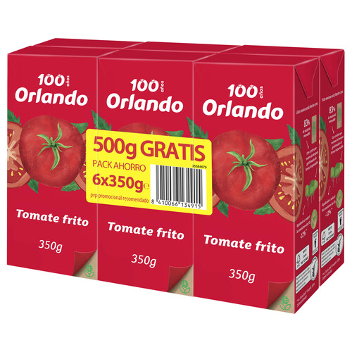 ORLANDO Tomate frito pack 6 x 350 g.