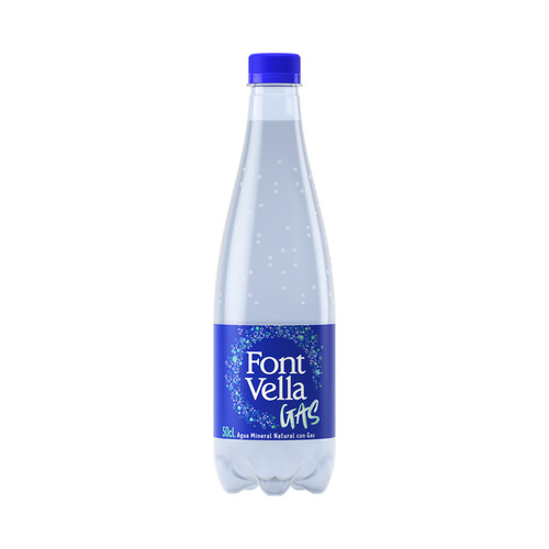 FONT VELLA Agua mineral con gas botella de 50 CL.