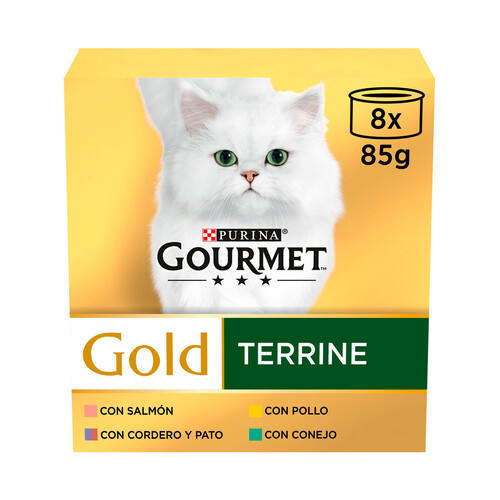 PURINA GOURMET Gold Latas de comida humeda para gatos 8 x 85 g.