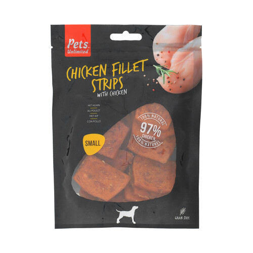 PETS UNLIMITED Tiras de filete ed pollo 150 g.