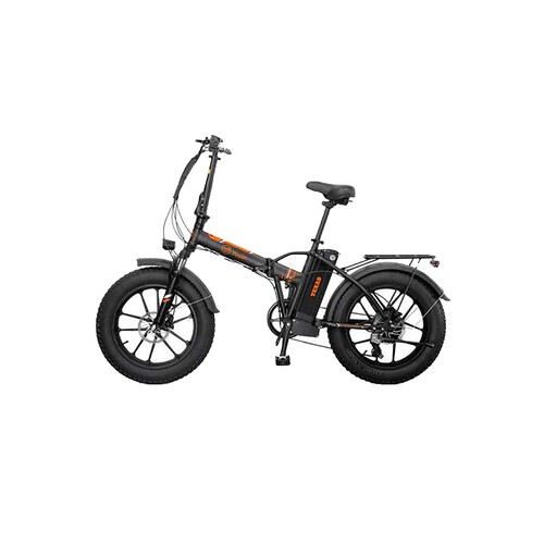 Bicicleta eléctrica YOUIN BK1201B Texas V3 plegable de color negro,  250W 36V, autonomía de 45Km, 25Km/h, ruedas 20 FAT.