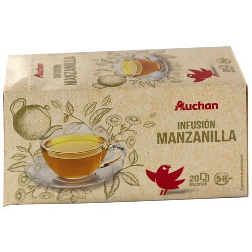 PRODUCTO ALCAMPO Infusión de manzanilla 20 bolsitas.