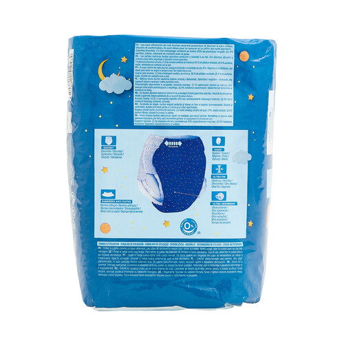 PRODUCTO ALCAMPO Pañales de noche talla 7 unisex (17-30 kg) 15 uds.