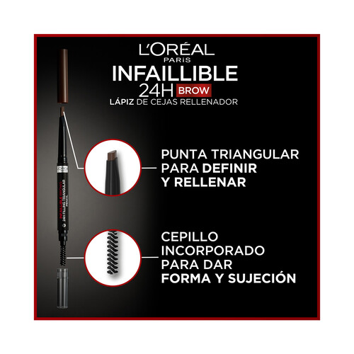 L´ORÉAL PARIS  Infaillible brows tono 6.0 Dark blonde  24h  Lápiz de ojos y perfilador de cejas de larga duración.