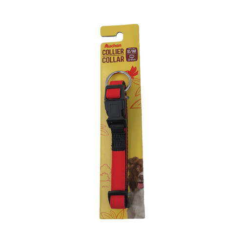 PRODUCTO ALCAMPO Collar de perro (1.5 cm.) rojo, para perros S/M 32 - 40 cm.