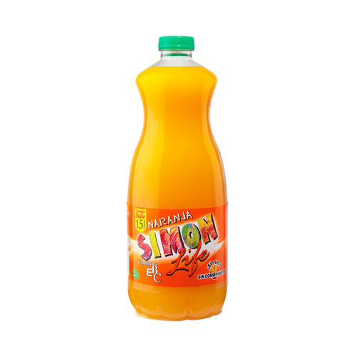 SIMON LIFE Refresco refrigerado de naranja SIMON LIFE botella de 1,5 l.