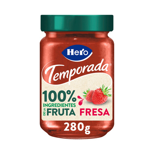 HERO Temporada Mermelada extra de fresas de temporada bote 280 g.