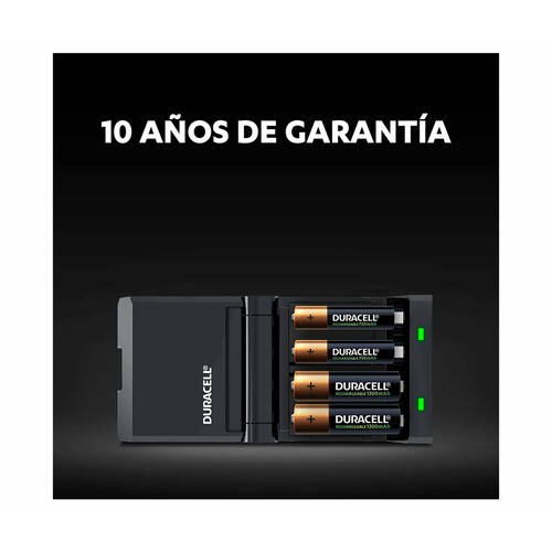 Pack cargador de pilas y 4 pilas recagables (2xAA + 2xAAA) DURACELL.