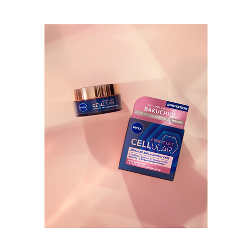 NIVEA Crema de noche con acción antiedad avanzada NIVEA Expert lift cellular 50 ml.