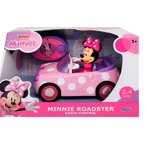 Vehículo Radiocontrol MINNIE Roadster, 19 cm, Con Figura de MINNIE, Incluye Mando, A Partir de 3 Años