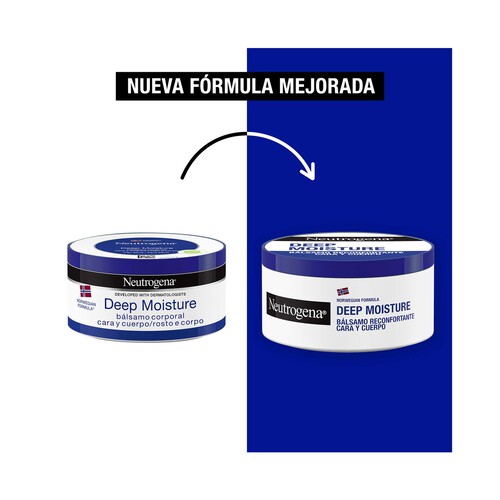 NEUTRÓGENA Bálsamo hidratación profunda, para cara y cuerpo, especial piel seca 300 ml.