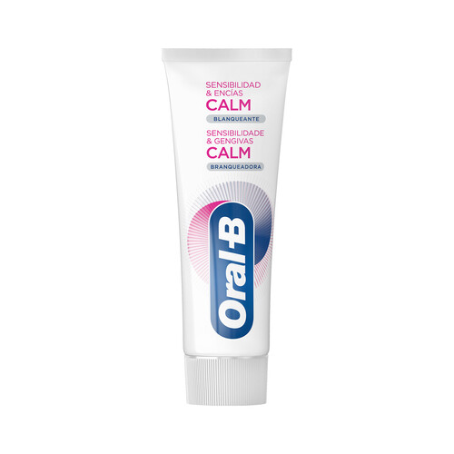 ORAL-B Pasta de dientes blanqueante y protectora de encías y sensibilidad ORAL-B Calm 75 ml.