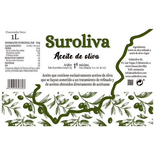 SUROLIVA Aceite de oliva intenso 1 l.