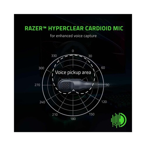 Auriculares gaming RAZER BlackShark V2 X, Sonido envolvente 7.1.