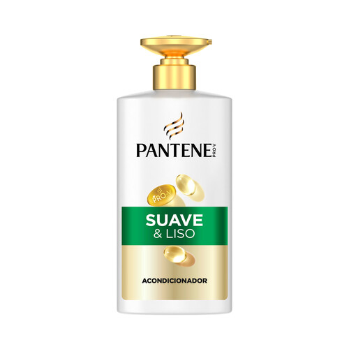 PANTENE Pro-v suave & liso Acondicionador con provitamina B5, para cabellos encrespados y apagados 800 ml.