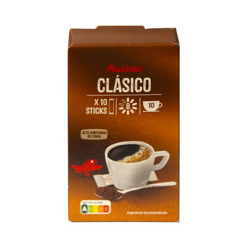 PRODUCTO ALCAMPO Café soluble natural 10 monodosis 20 g.