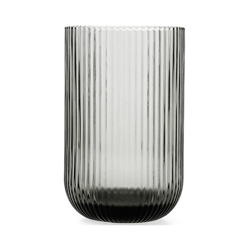 Vaso de vidrio, color gris, 46 cl.