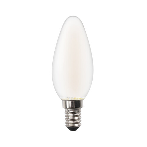 Bombilla Led E14, 6,5W=60W, luz cálida, 806lm, cristal mate, PRODUCTO ALCAMPO.