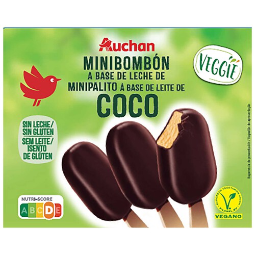 AUCHAN Mini bombón vegetal 6 x 50 ml. Producto Alcampo