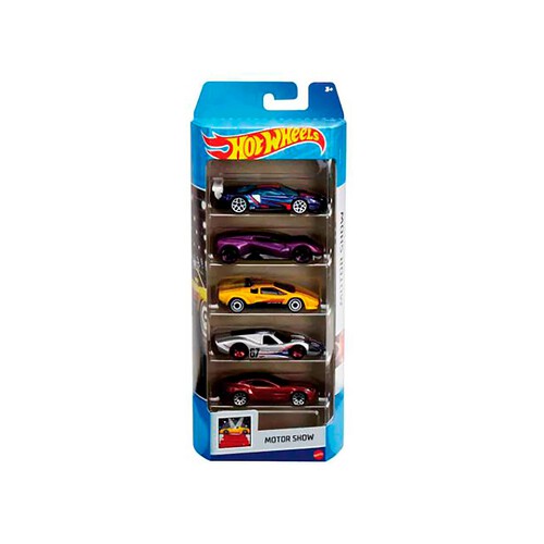 HOT WHEELS - Paquete de 5 autos a escala 1:64, regalo para coleccionistas y niños a partir de 3 años (los estilos pueden variar), 1806