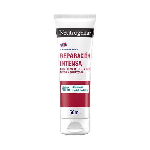 NEUTRÓGENA Crema CICA de pies con acción hidratación intensa, para talones secos y agrietados 50 ml.