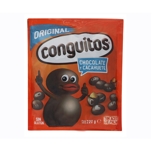 CONGUITOS Cacahuetes recubiertos de chocolate 240 g.