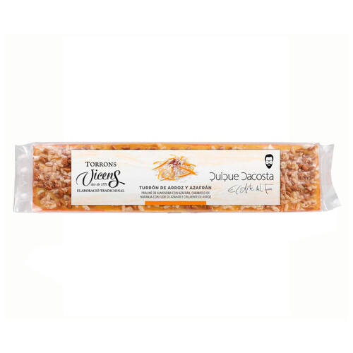 VICENS Turrón de arroz y azafrán Quique Dacosta 300 g.