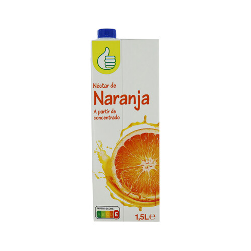 PRODUCTO ECONÓMICO ALCAMPO Néctar de naranja PRODUCTO ECONÓMICO ALCAMPO brick de 1,5 L.