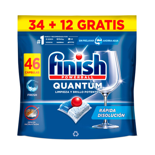 FINISH Quantum Lavavajillas a máquina 34+12 ds. 320 g.