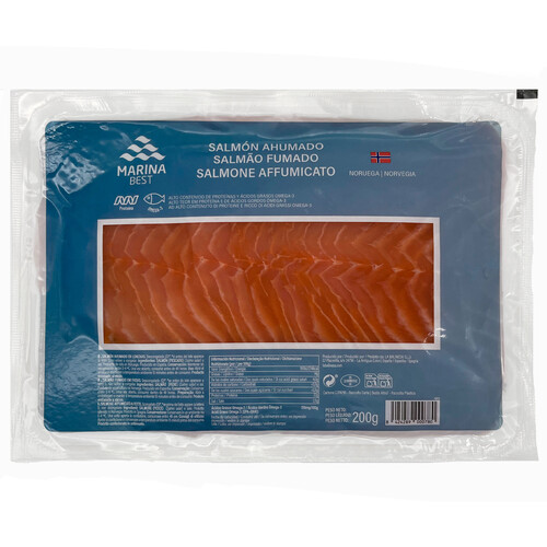 MARINA BEST Salmon ahumado 200 g.