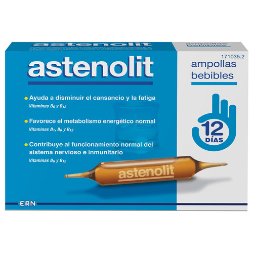 ASTENOLIC Complemento nutricional que ayuda a disminuir el cansancio 12 x 10 ml.