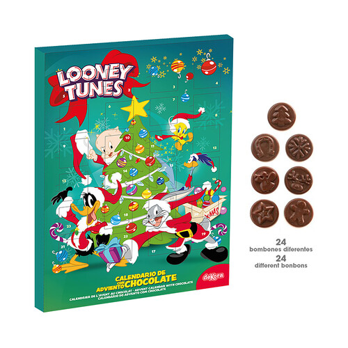 DEKORA Calendario de adviento con chocolate de los Looney Tunes 50 g.