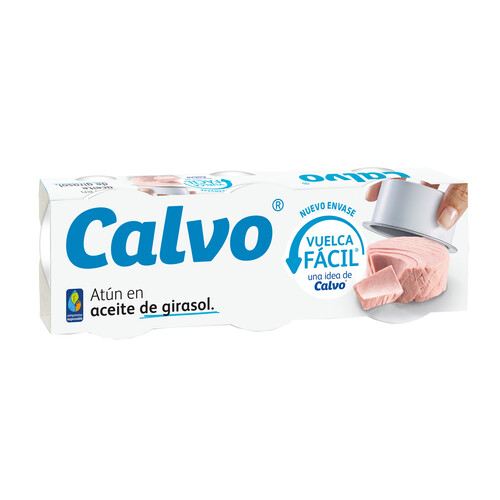 CALVO Atún en aceite vegetal pack 3 uds. x 52 g.